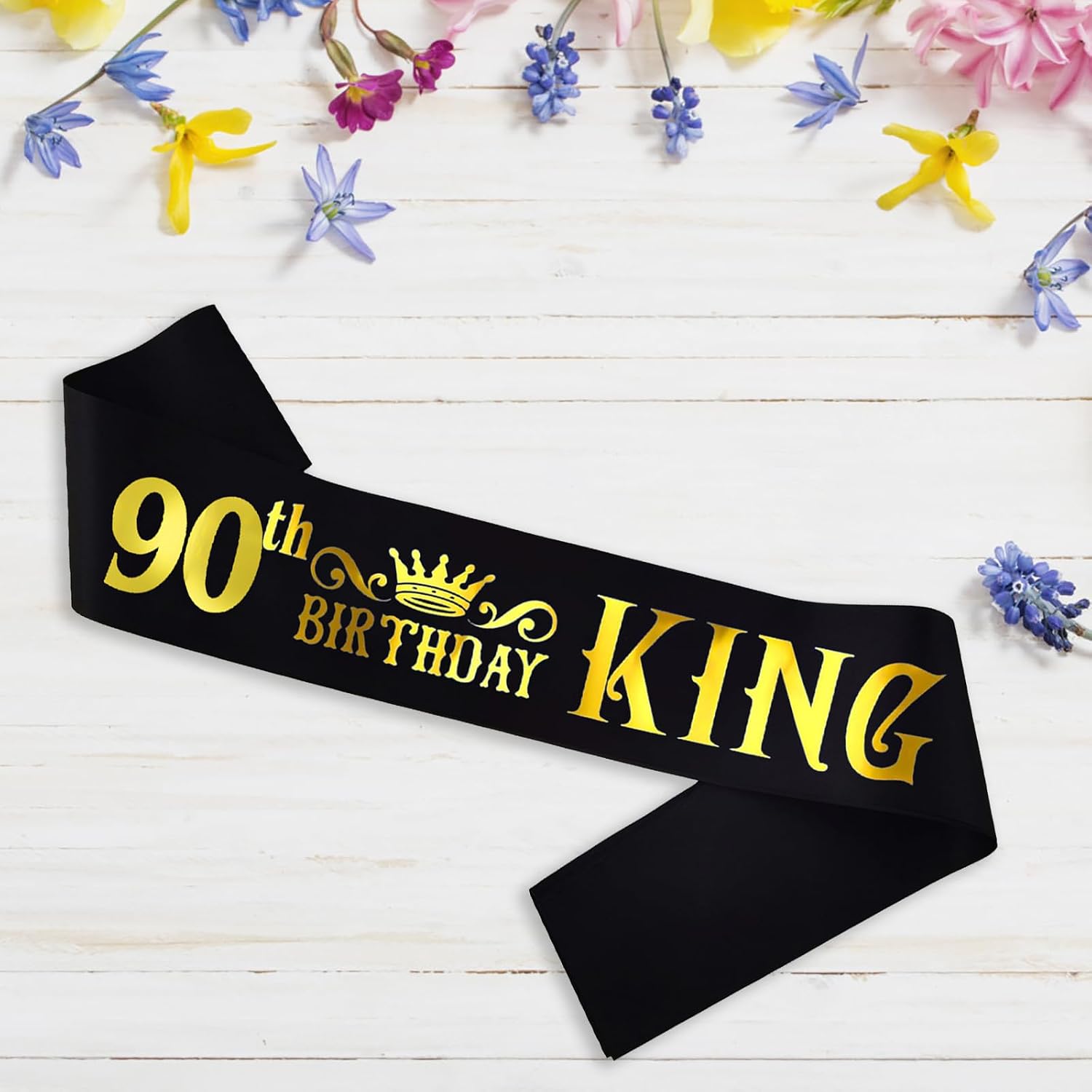 90th Birthday King Sash for Men 90th Birthday Party Decor Photo Prop idea image 4