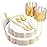 NOCCUR 175PCS Gold Plastic Plates with Disposable Silverware - White Gold Plastic Tableware Include 25 Dinner /25 Dessert Plates, 75 Cutlery, 25 Cups, 25 Napkins - Ideal for Party/Christmas