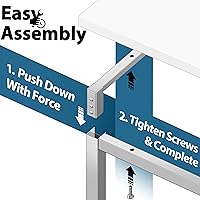 Vista 25 de SHW Mission - Escritorio para computadora de oficina en casa, de 32 pulgadas, nogal