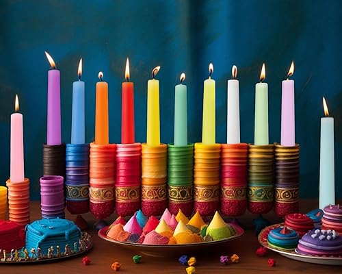 Miniatura 2 de Velas cónicas de colores de 10 pulgadas para entornos religiosos y espirituales, paquete de 12 velas sin perfume para vacaciones, celebración de
