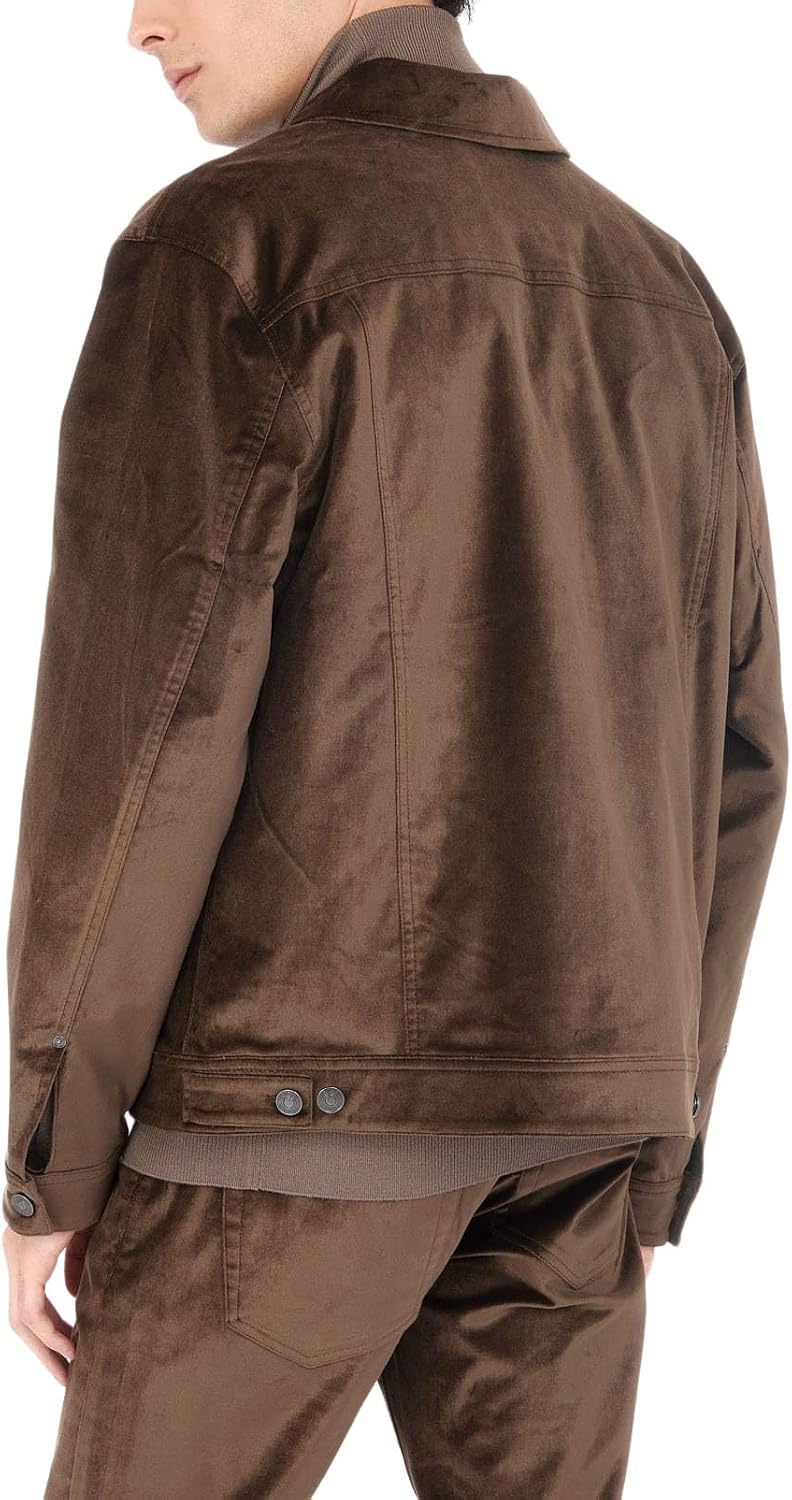 GUESS Men's Luxe Velveteen Dean Jacket