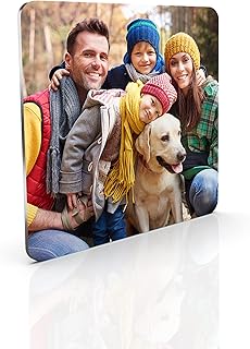 Smile Art Design Upload 2 Images Custom Magnet Glossy Metal Print with Your Photos 2 Piece Set Square Fridge Magnet Personalized Photo Collage Picture Photo Gifts Wedding Gift Kitchen Decoration
