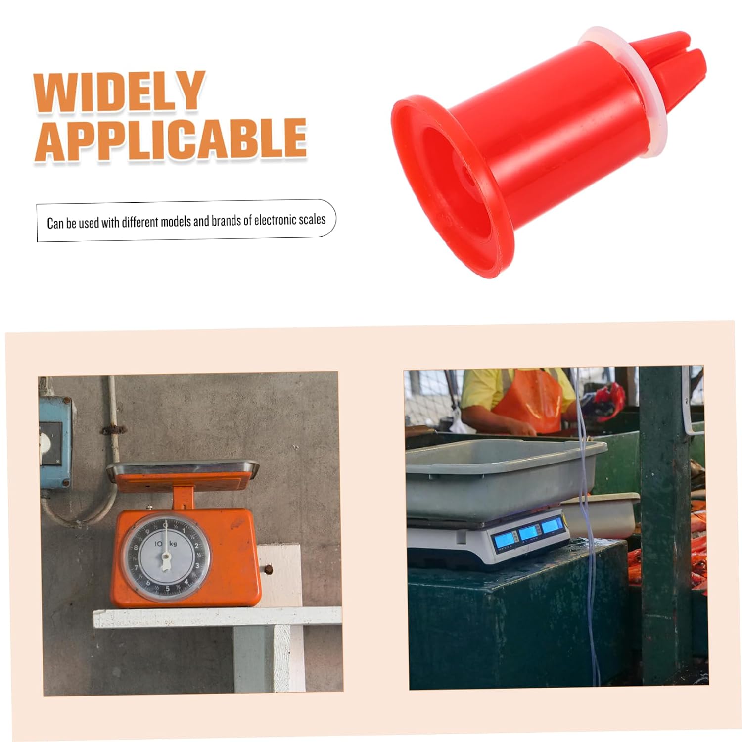 Cabilock 4Pcs Weigh Pan Replacement Feet for Electronic Scales Stable Support Easy Installation Compatible with Various Models Weight Pan Leveler Foot Accessories in Orange
