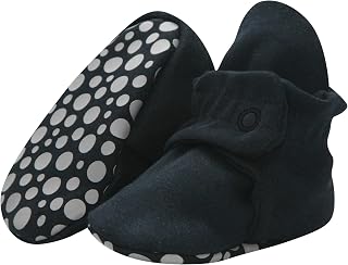 Zutano Unisex Organic Cotton Baby Booties, Stay-On and Non-Slip, Newborn to Toddler