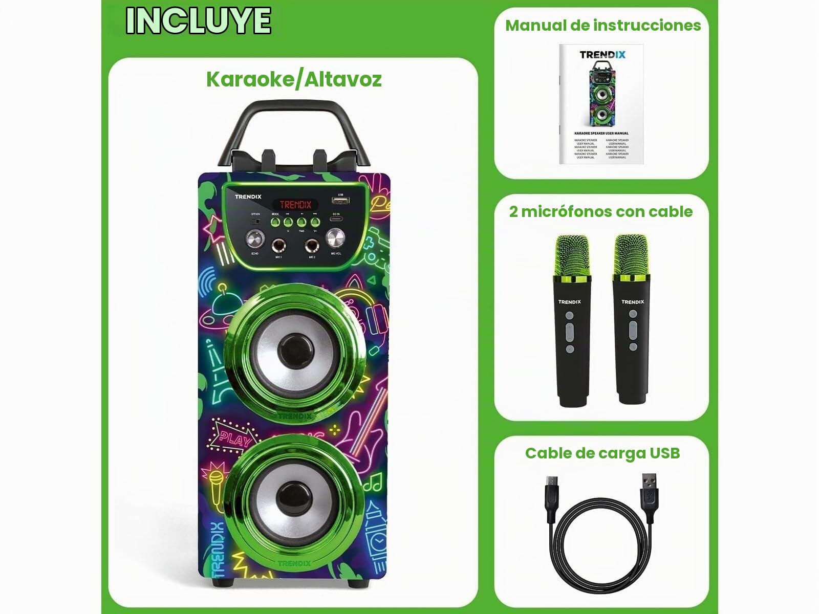 Altavoz Karaoke Neon World