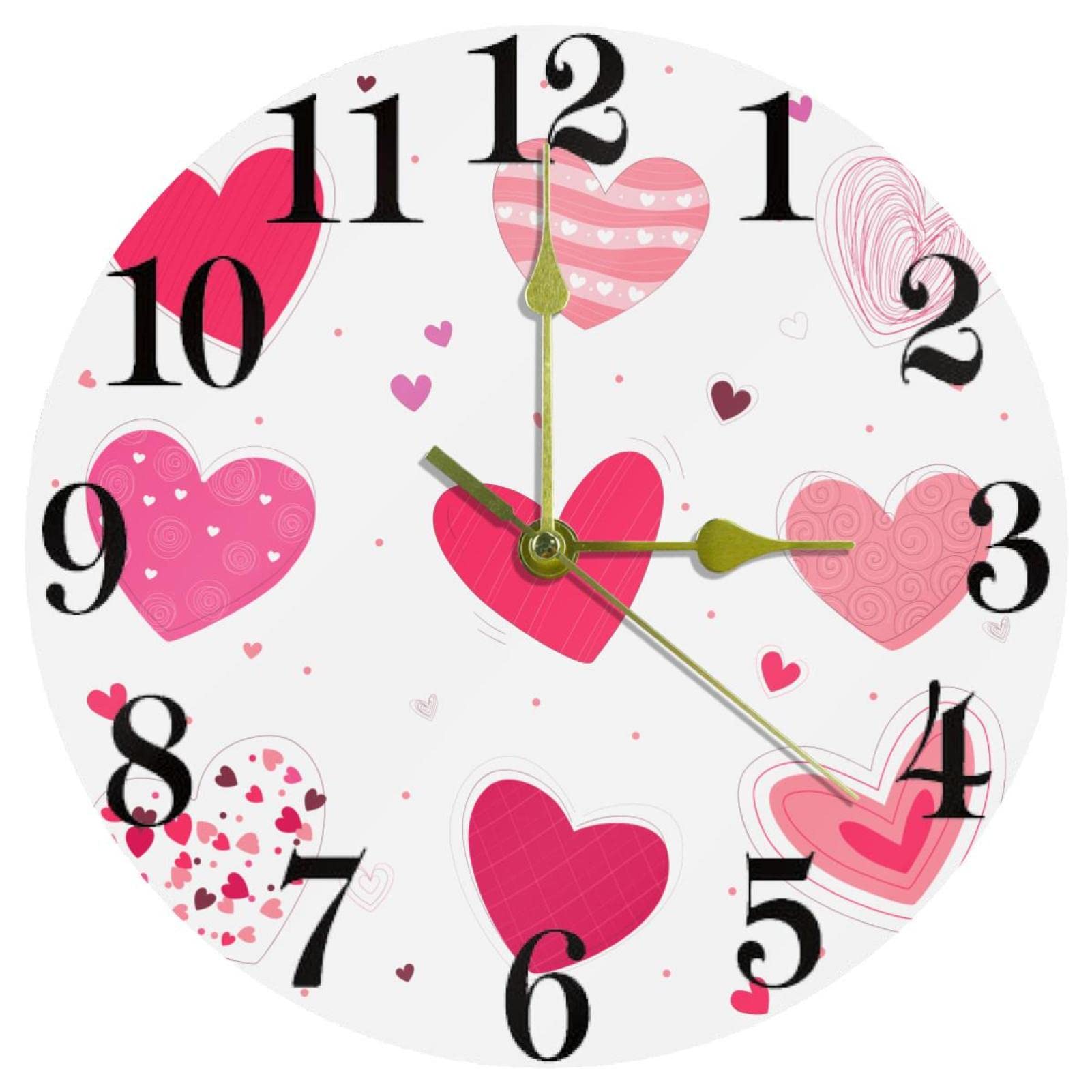 Horloge murale ronde à quartz silencieuse sans tic-tac fonctionnant sur piles 25cm