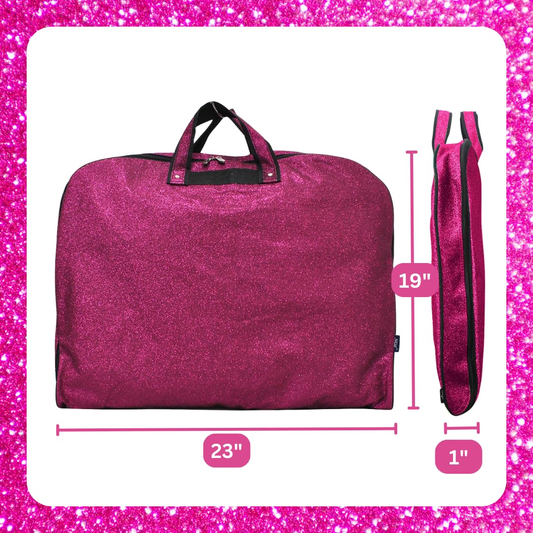 NGIL Glitter Cheer Tanz- und Wettkampf-Reisebegleiter, hängender Kleidersack für Mädchen (Glitzer-Hot Pink)