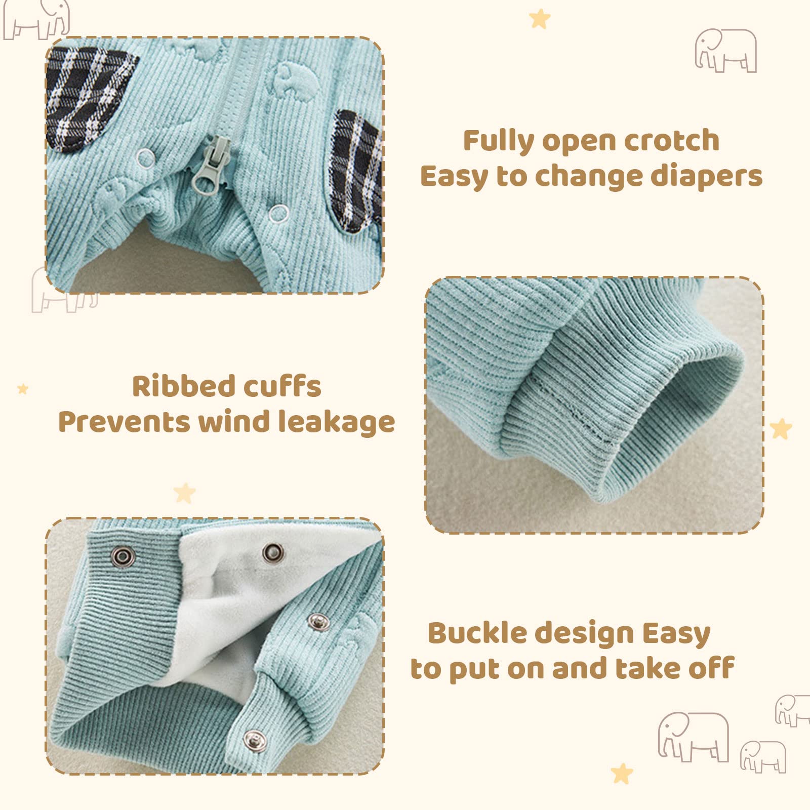 Combinaison Bebe Hiver Combinaison de Neige Manteau Polaire Dinosaures Combinaison Pilote Bebe Garcon Fille