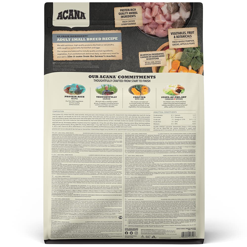 Acana Adult Small Breed Dog Dry Mix 2kg : Amazon.ca: Pet Supplies