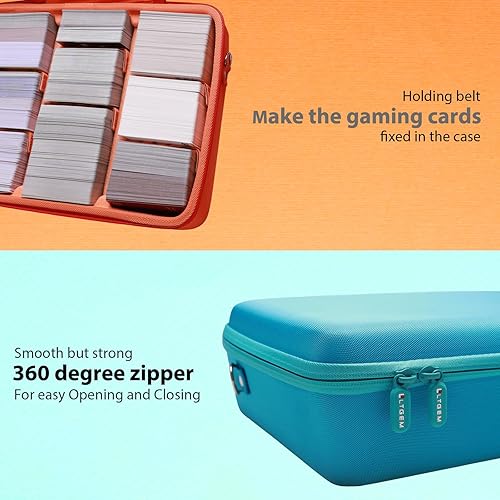 Miniatura 9 de LTGEM - Funda de viaje para tarjetas de juego con correas de hombro y 6 particiones de velcro, compatibilidad con Taco Cat Goat Cheese