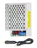 DIHOOL 12V to 24V DC Step Up Converter, 12v to 36v 19v 15v 30v, Adjustable Voltage Regulator DC Boost Converter with Cigarette Lighter Plug