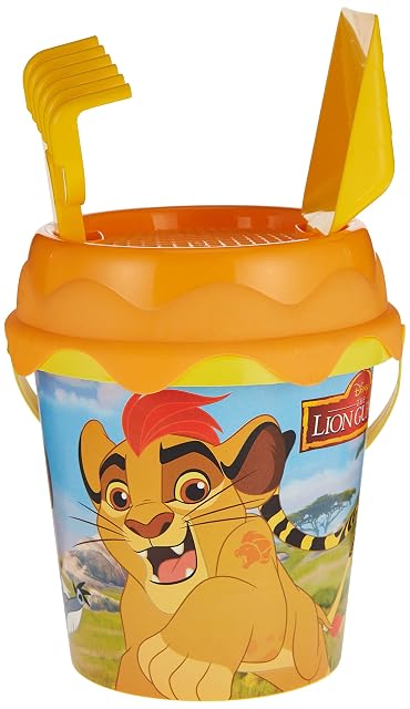 Foto 2 de 3 de Smoby The Lion Guard - Juego de Cubos de Arena con regadera, Pala, rastrillo y Molde de Arena, de 18 Meses…