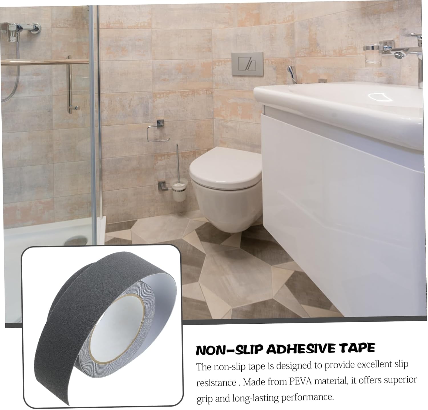 balacoo 1roll Non- Traction Tape for Stairs and Floors Peva Adhesive Self-Adhesive Safety for Indoor and Outdoor Use