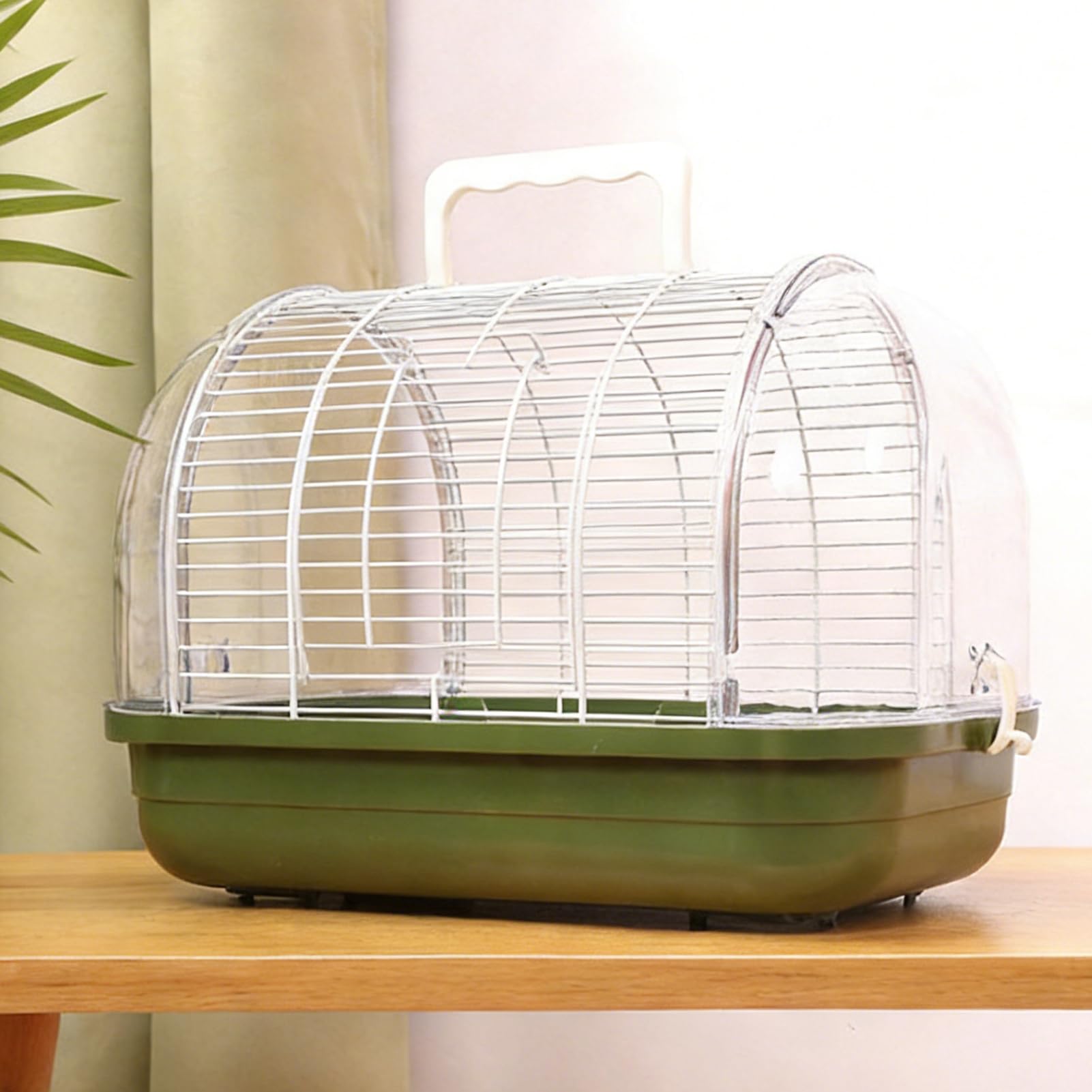 Ptasia Klatka Podróżna Gniazdo Ze Stojącą Żerdką Oraz Przejrzystym Oknem