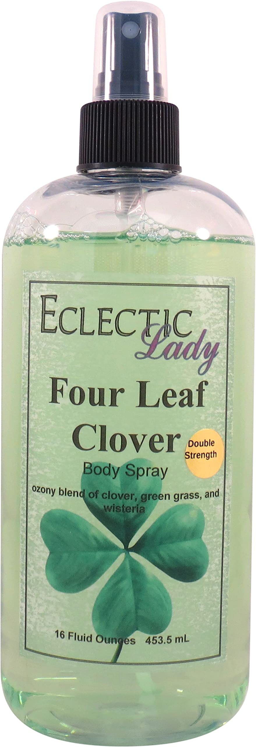 Eclectic Lady Four Leaf Clover Body Spray, Double Strength, 16 ounces, Body Mist for Women with Clean, Light & Gentle Fragrance, Cologne with Soft, Subtle Aroma For Daily Use