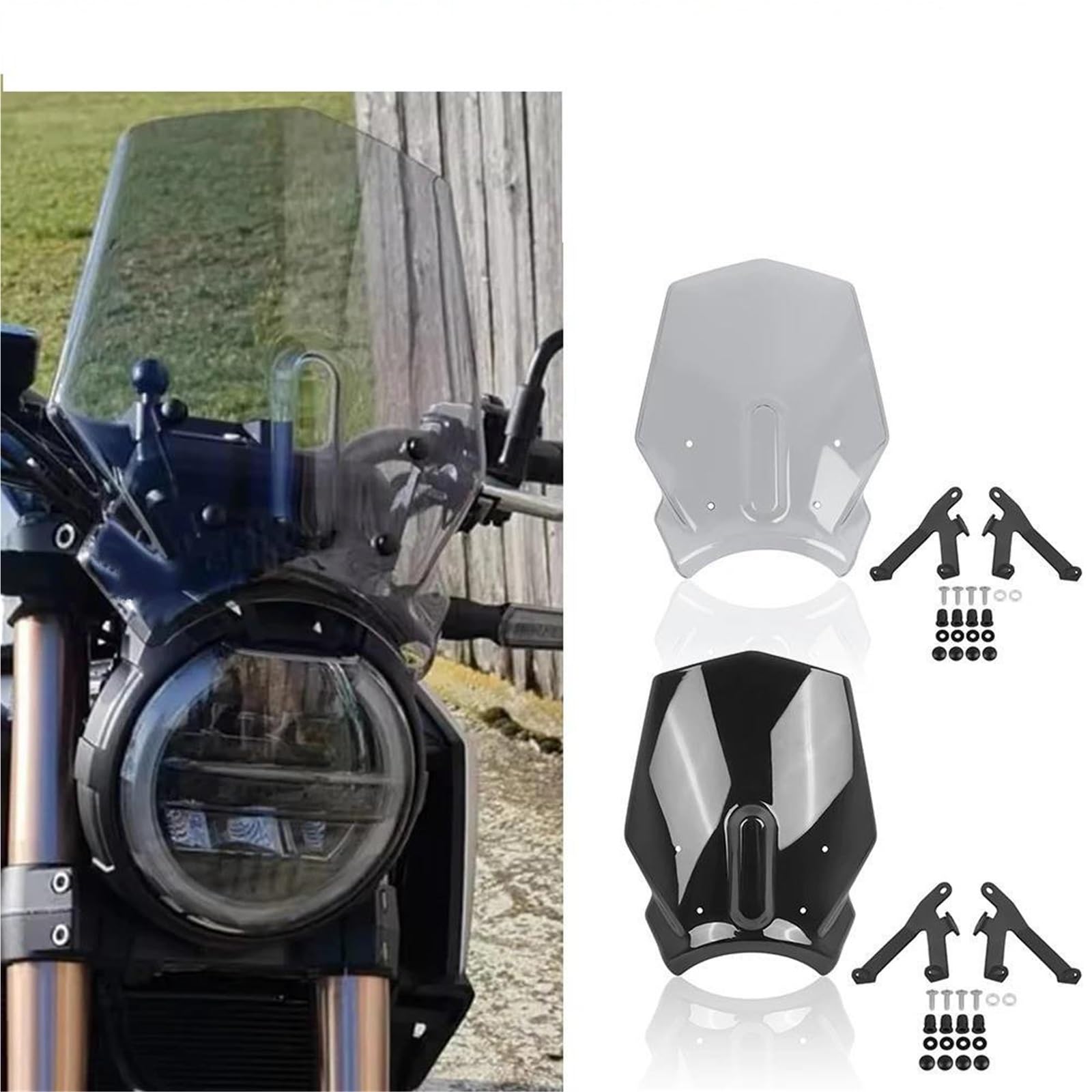 Cupolini E Parabrezza Per Moto Per Per CB 650 R Per CB650R (2019-2025) Parabrezza, Deflettori Vento, Cupolino E Visiera Cupolino Paravento(Nero,2024-2025)