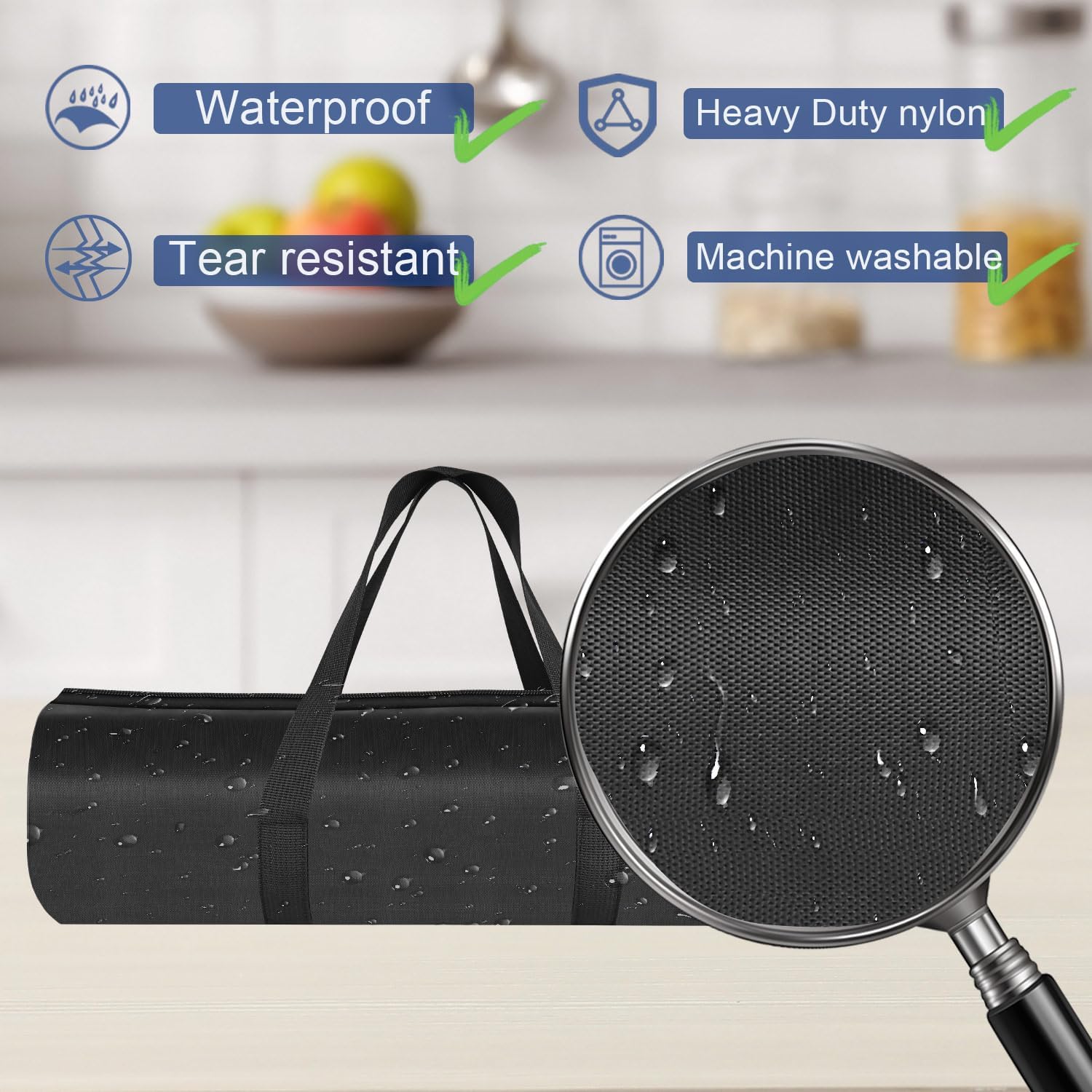 Carrying Case Bag for Warming Mat Food Warming Mat Universal Storage Case fit most Food Warming Mats Portable Warmer Mat Travel Carry Bag 1680D Waterproof Heat-Resistant Warmer Tray Bag