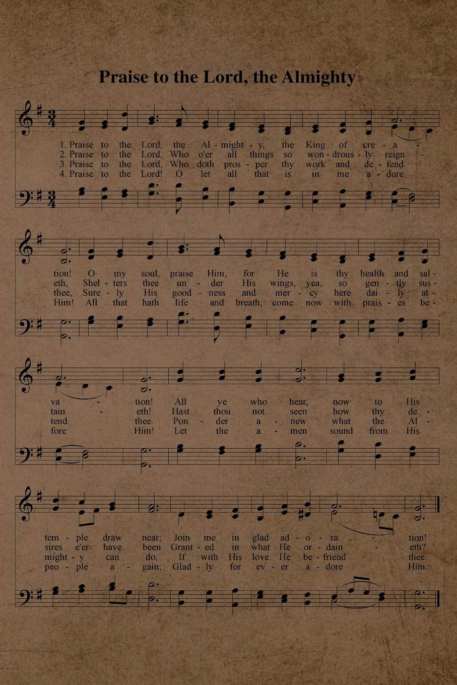 Journal de cantiques chrétiens pour noter vos prières et méditations à l'église