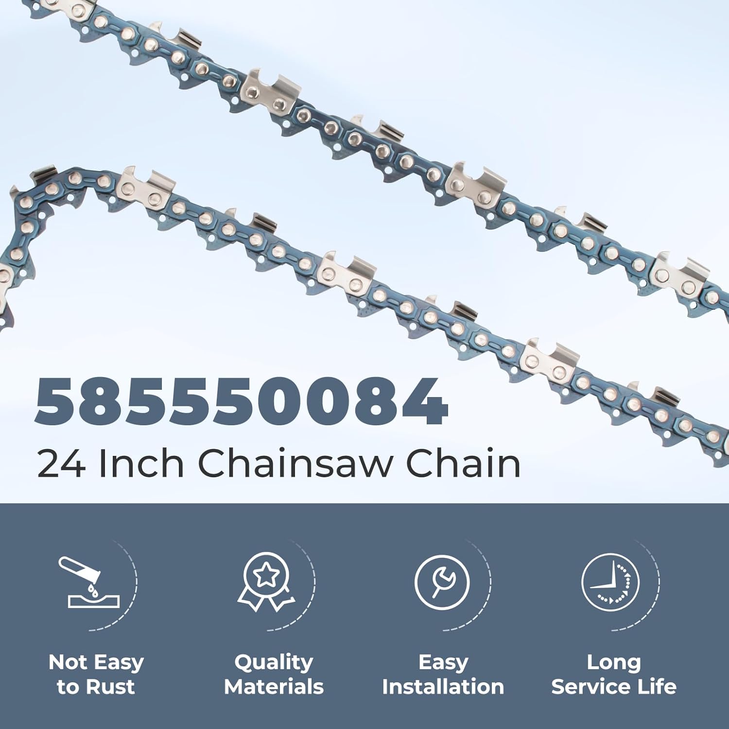 585550084 24インチチェーンソーチェーン交換用 Husqvarna X-Cut C83チェーン、84ドライブリンク0.05