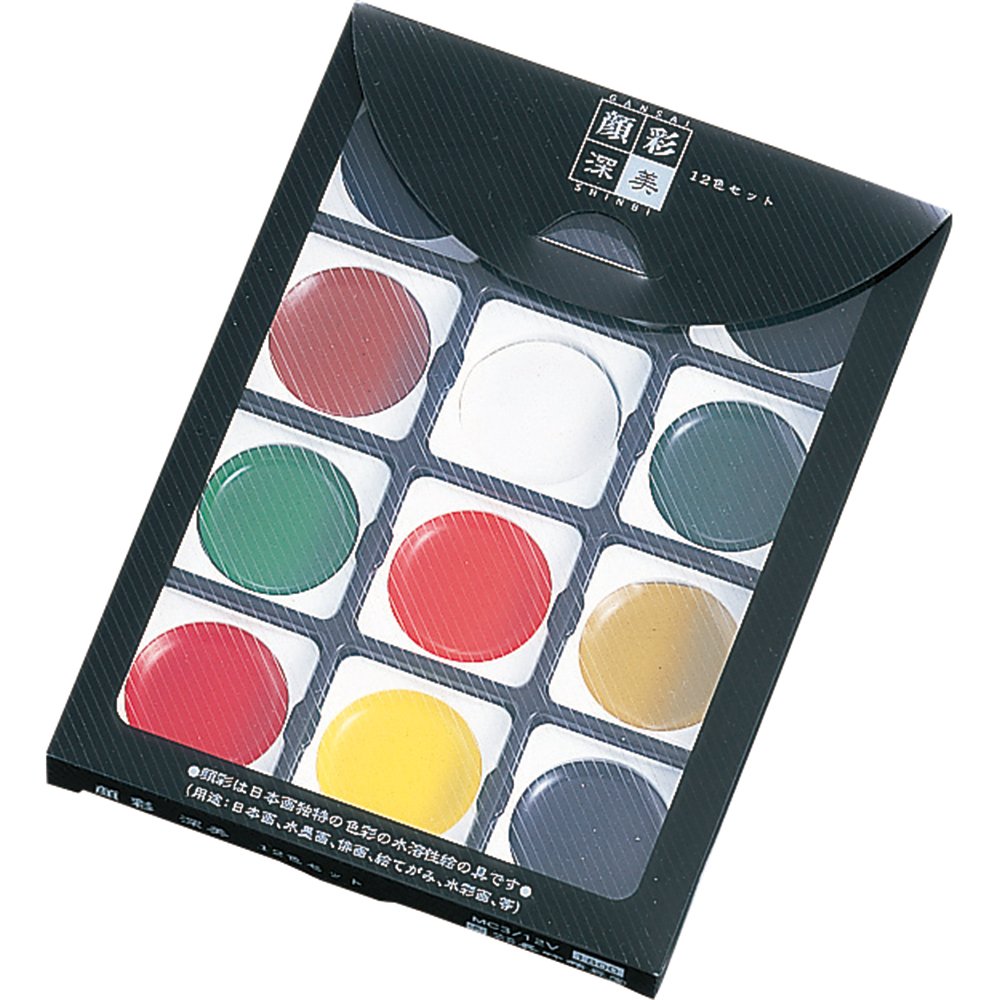 Amazon.co.jp: 呉竹(Kuretake) 顔彩 顔彩深美 12色 セット MC3/12V 