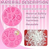 Vista 5 de Juego de 2 moldes de silicona para frutas, molde pequeño para decoración de pasteles, chocolate, dulces, resina, arcilla, mini molde de sandía