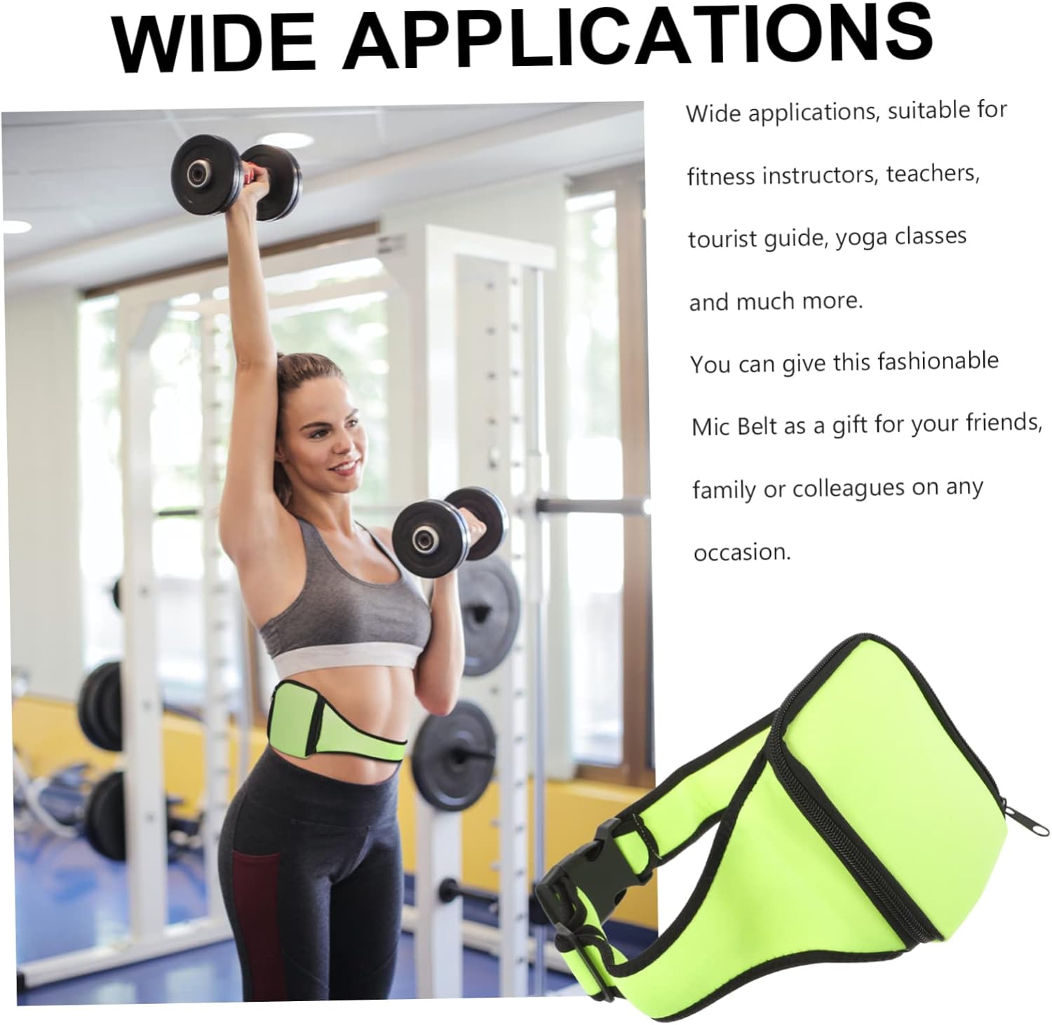 VICASKY 5pcs Microphone Holder Pouch Mic Belt Bag Stylish Waist Carrier for Fitness Performers Versatile Design for Phones Accessories Comfortable Fit for All Waist