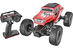 danchee Trail Hunter 1/12 Scale Crawler Deer Cart Remote Control Off Road Truck Toy, Red