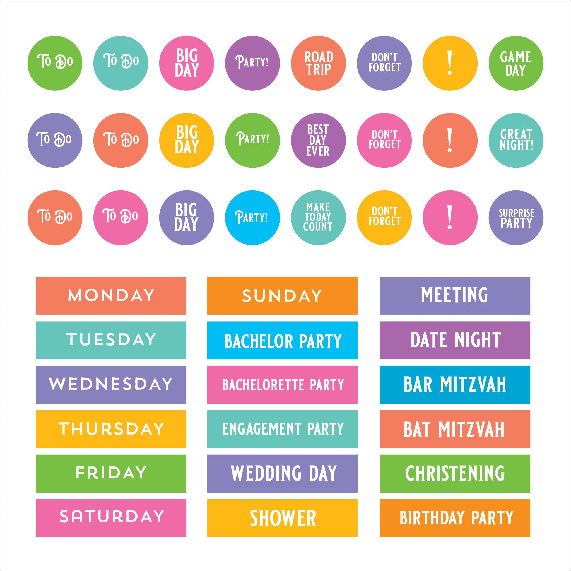 A Year in Stickers: Fun Pictures and Words to Highlight Celebrations
