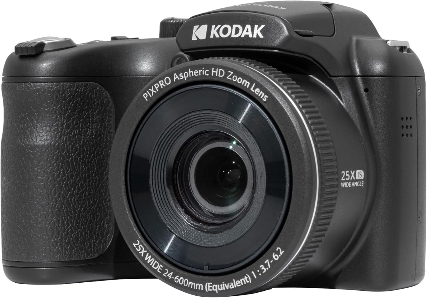 Kodak PIXPRO AZ255 Astro Zoom 16MP Digital Camera (Black) Bundle with Kodak 128GB SD Card and AA Batteries (4-Pack) (3 Items)