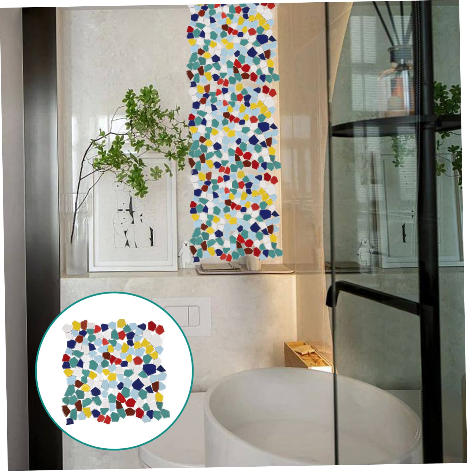 Housoutil Tessere Mosaico in Ceramica per Fai da Te e Artigianato, Forme Irregolari e Delicate, per Decorazioni Creative