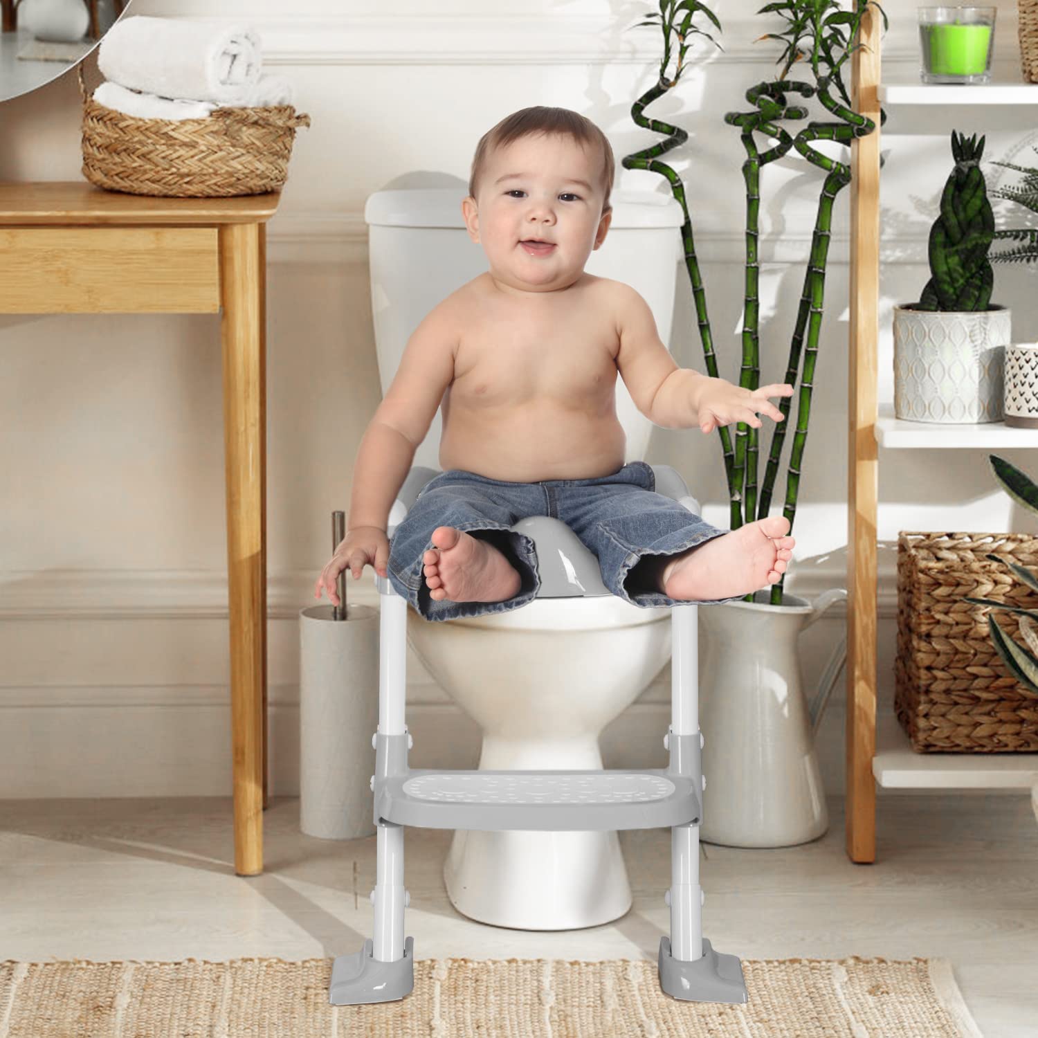 Asiento de entrenamiento para ir al baño (gris)