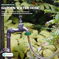 Vista 7 de GANAZONO Extensor de manguera de agua de acero inoxidable, extensión de 1 pie con conectores hembra a hembra para necesidades al aire libre