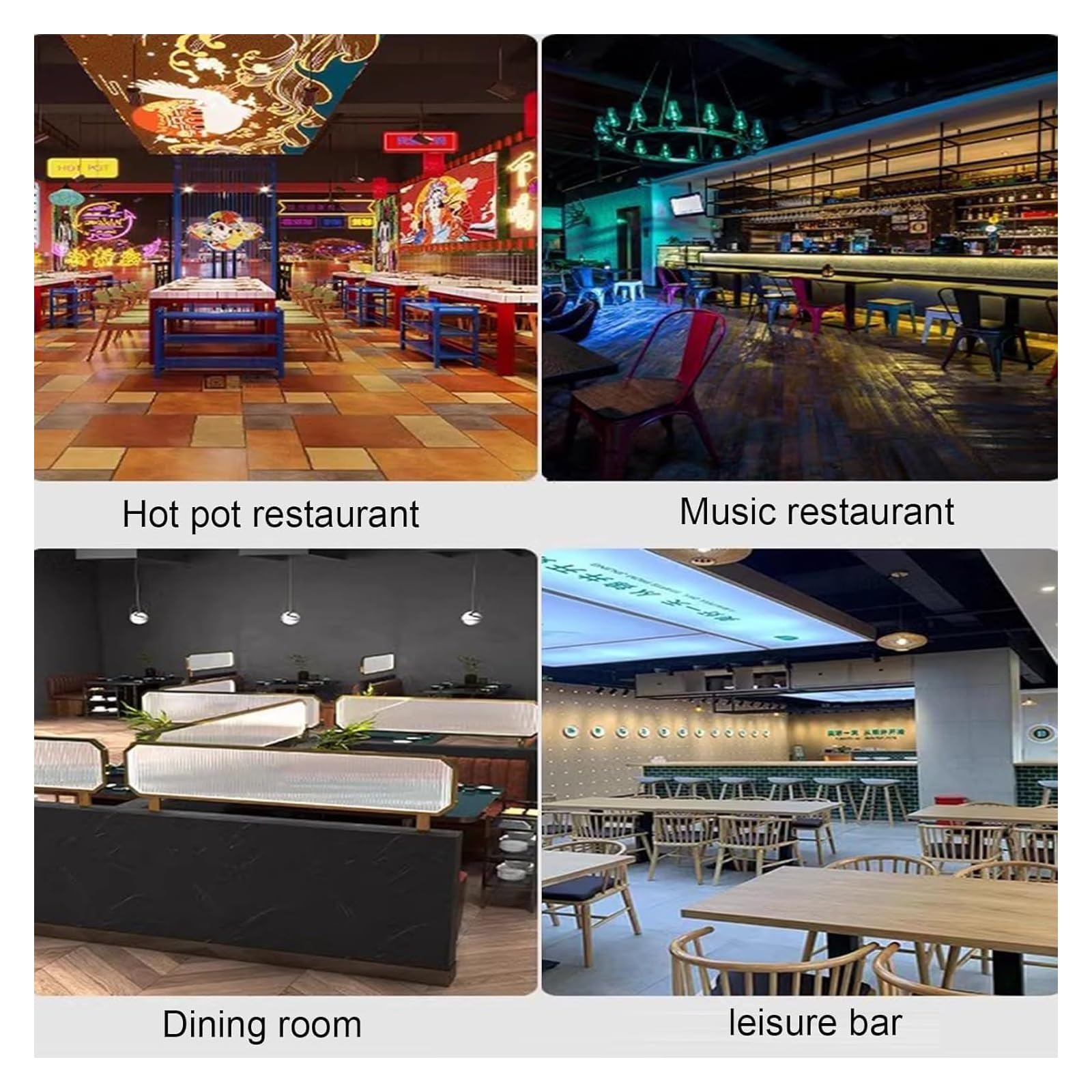 Mamparas Decorativas para restaurantes y hoteles, mampara de Escritorio Comercial - 3 Piezas, 47,2 x 11,8 Pulgadas