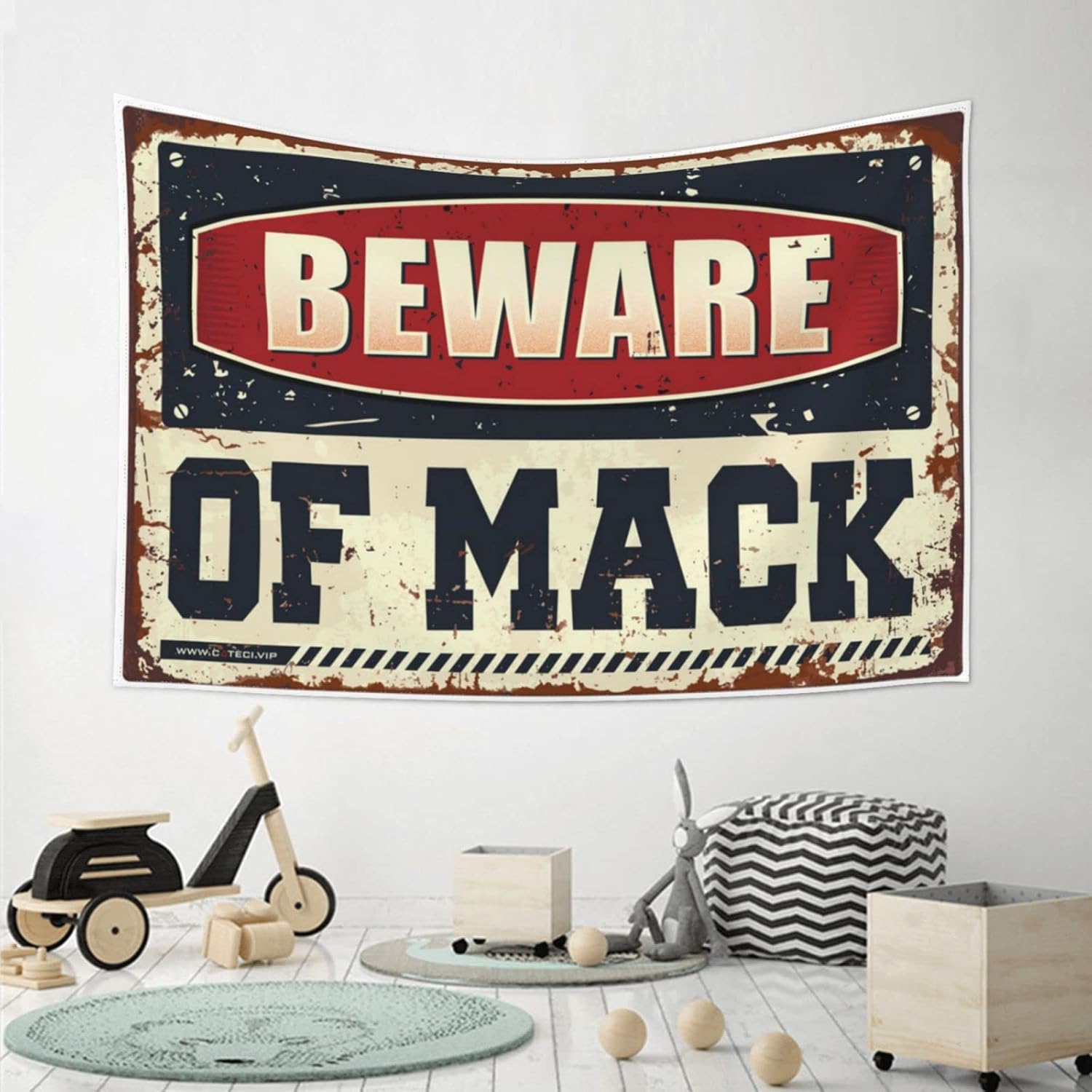 MUXISTRO Outdoor Bar Accessories Decor Beware Of Mack Tapestry Astethic Stuff For Room Aesthetic Stuff(75X100CM) image 4