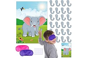 ELECLAND Pin The Tail on the Lion Party Game for Kids