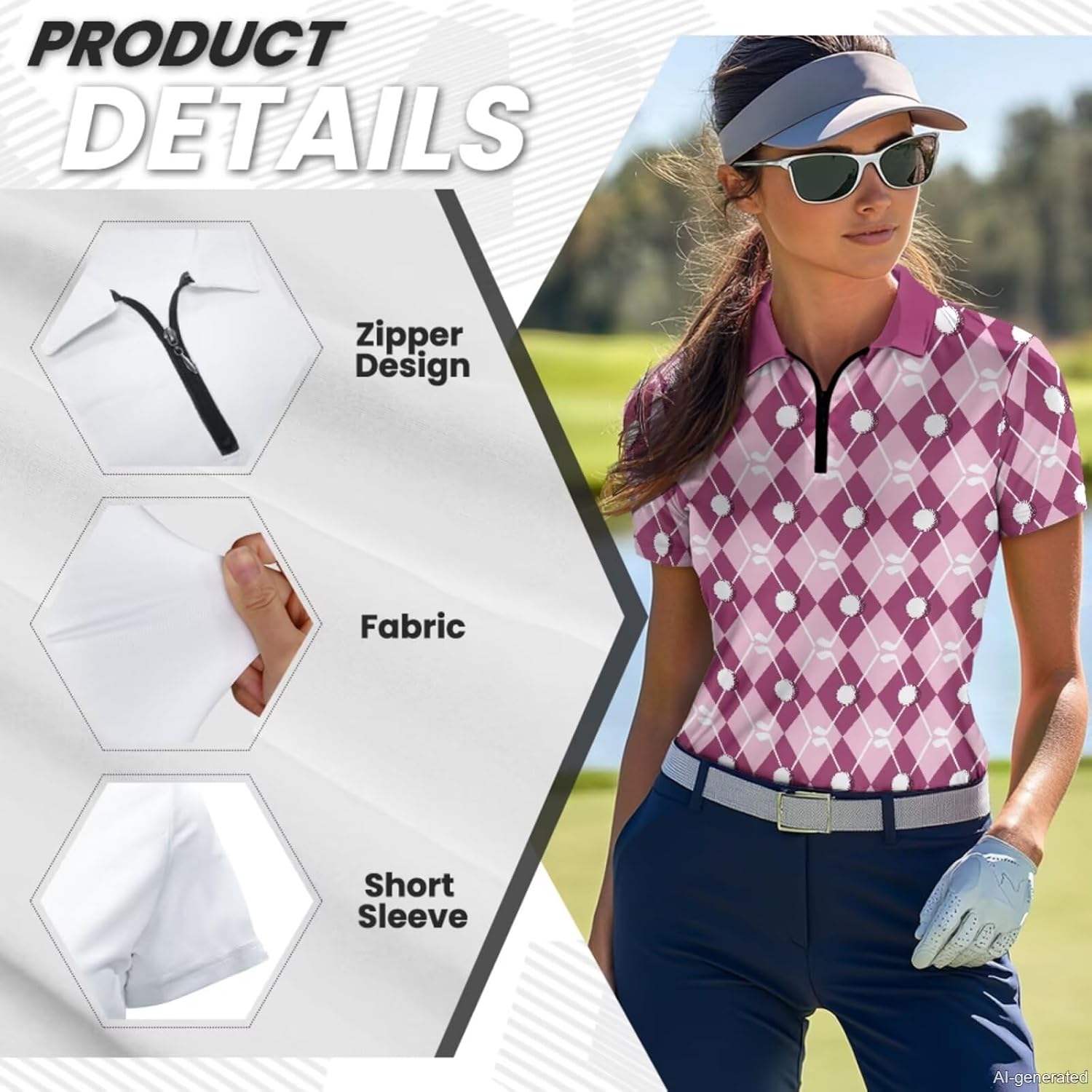 Rnyleeg Funny Mens and Womens Matching Golf Shirts, Lightweight Stretchy Performance Tees for On-Course Coordination