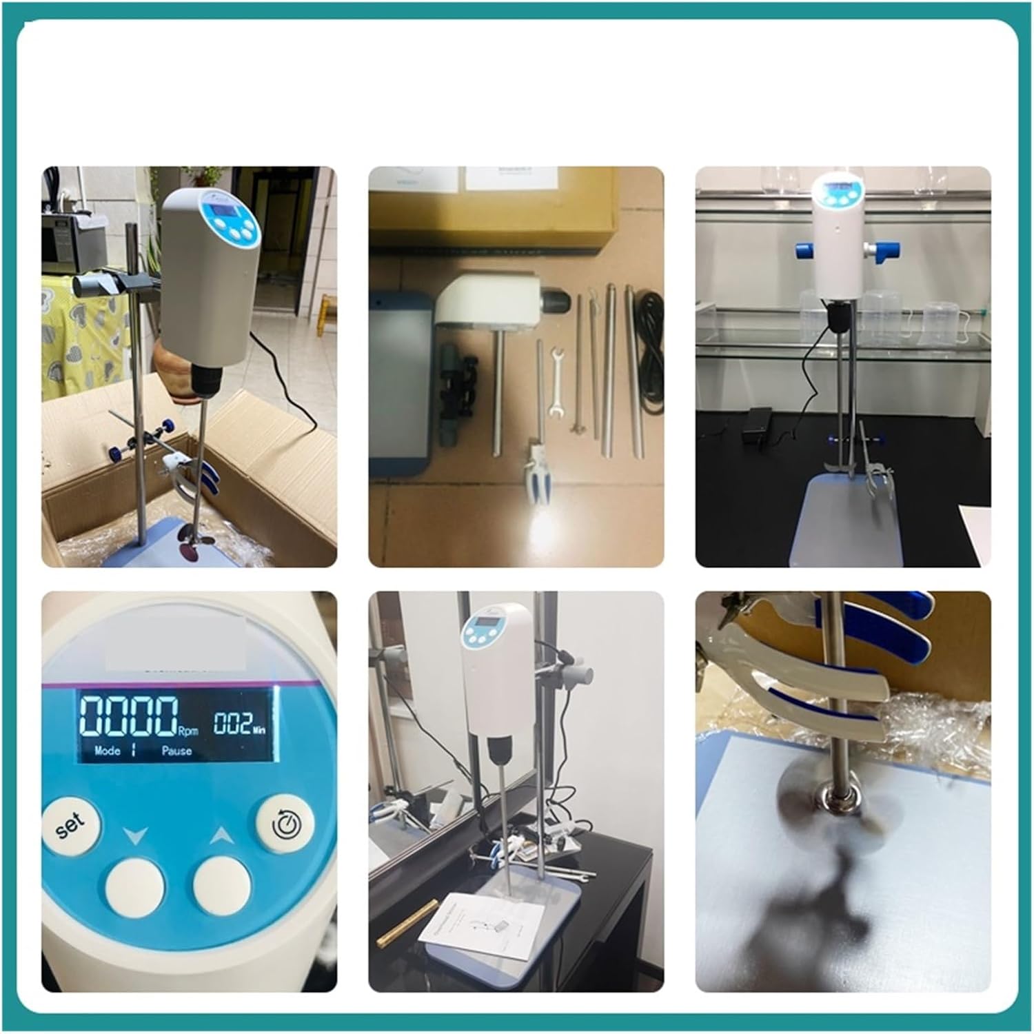 Viscosity, Laboratory Stirrer Electric Stirrer Digital Display Lab Mixer Lab Equipment Max Stirring Capacity: 20L Display The Results More Clearly(OSC-20L(LCD),Plug)