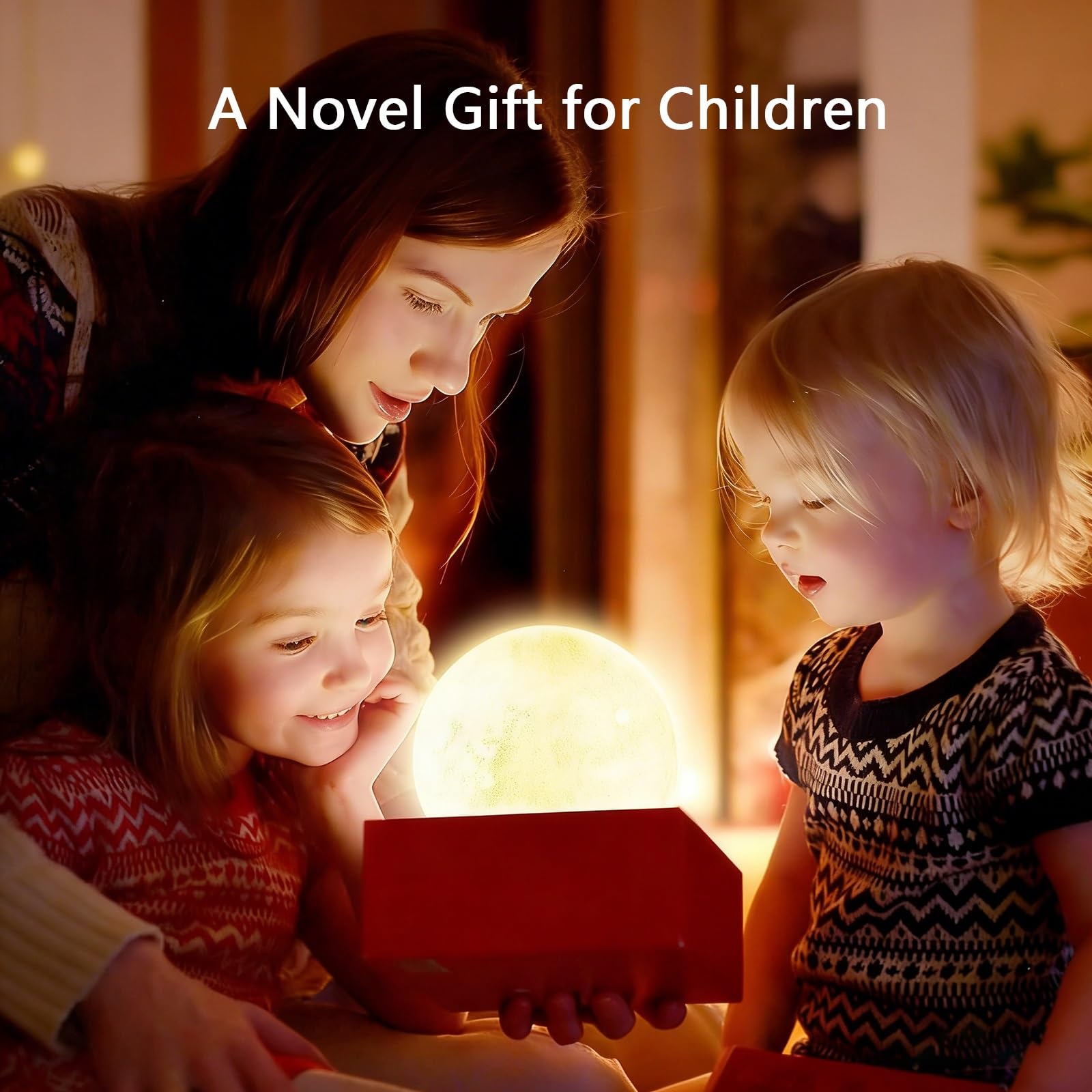 Réveil MoonRise Sunrise avec Lumière De Réveil et Lampe Lunaire RGB, Double Alarme, Fonction Snooze, Veilleuse pour Enfants et Adultes, Décoration De Chambre à Coucher