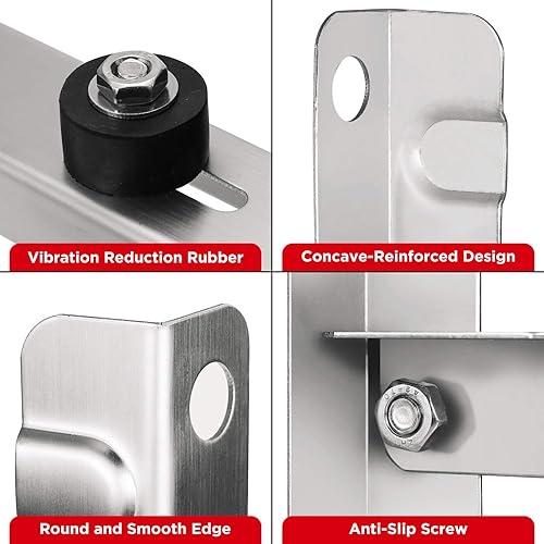 Miniatura 4 de TURBRO Soporte de montaje en pared para sistema de bomba de calor de aire acondicionado sin conductos, soporte plegable de acero inoxidable, soporte