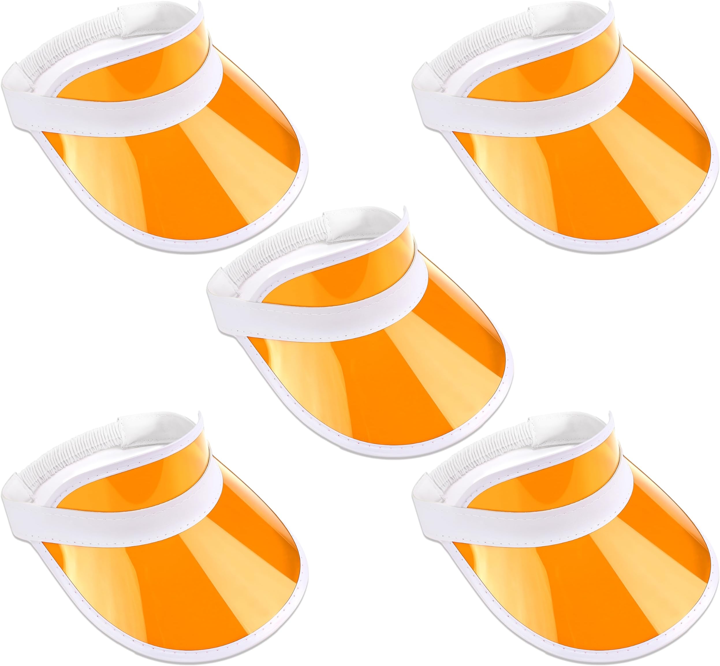 The Glowhouse - Pack of 5 Sunvisors - Premium Quality Sun Visors (Orange)