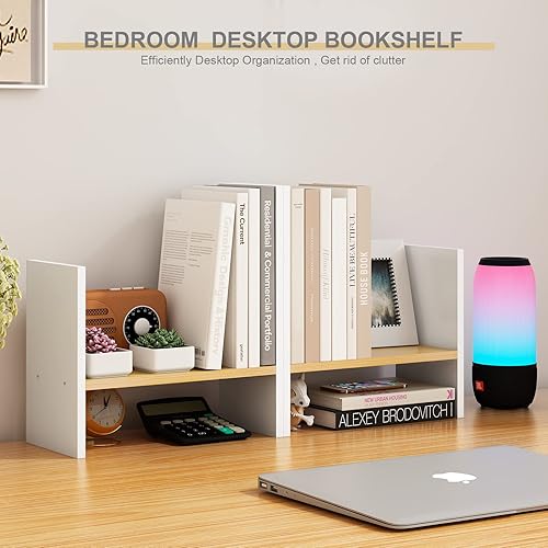 Miniatura 4 de Organizadores de escritorio blancos y almacenamiento pequeños de escritorio, estantes de organización de escritorio, estantes de esquina para