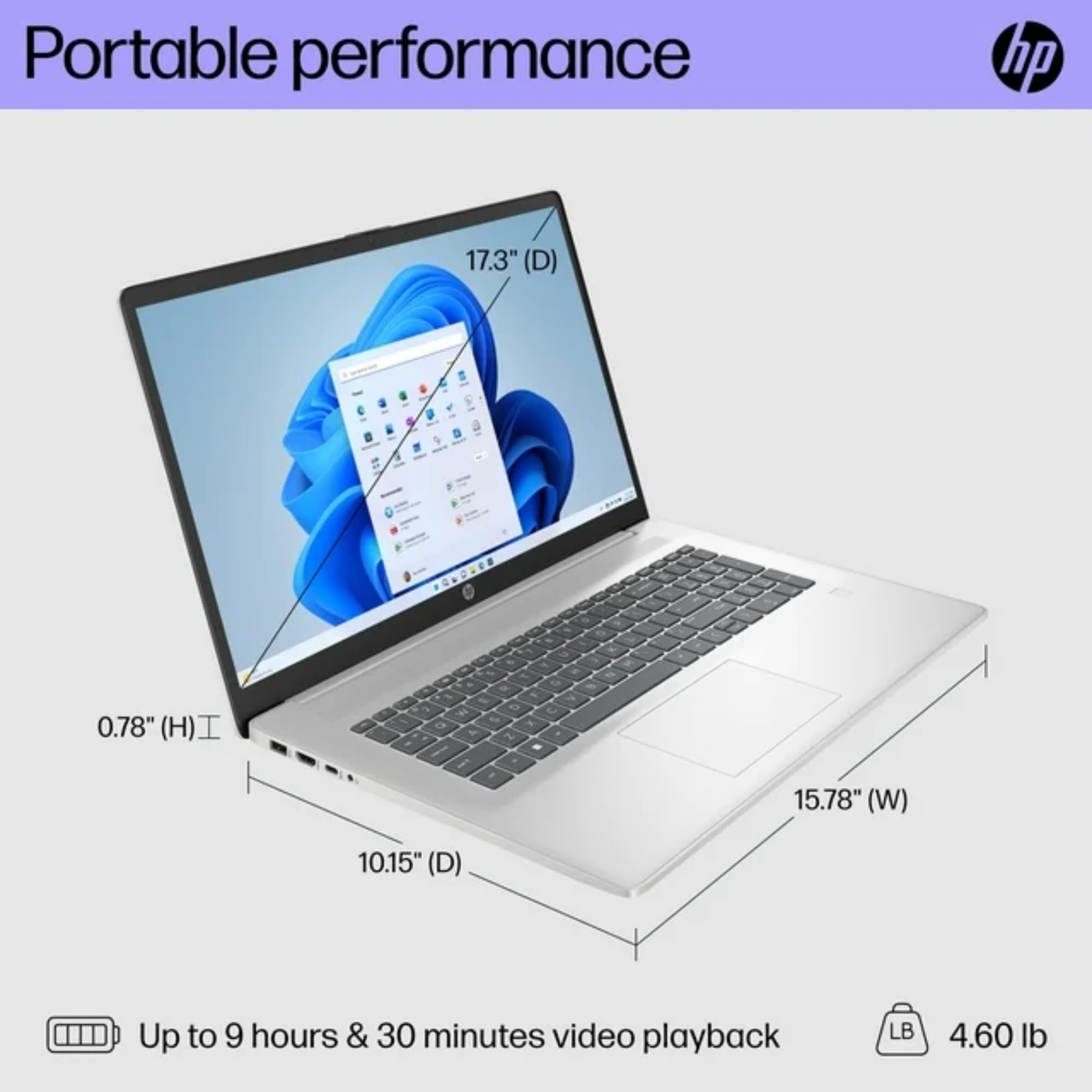 Amazon.co.jp: Hp 17 Silverノートパソコン、17.3インチFHD