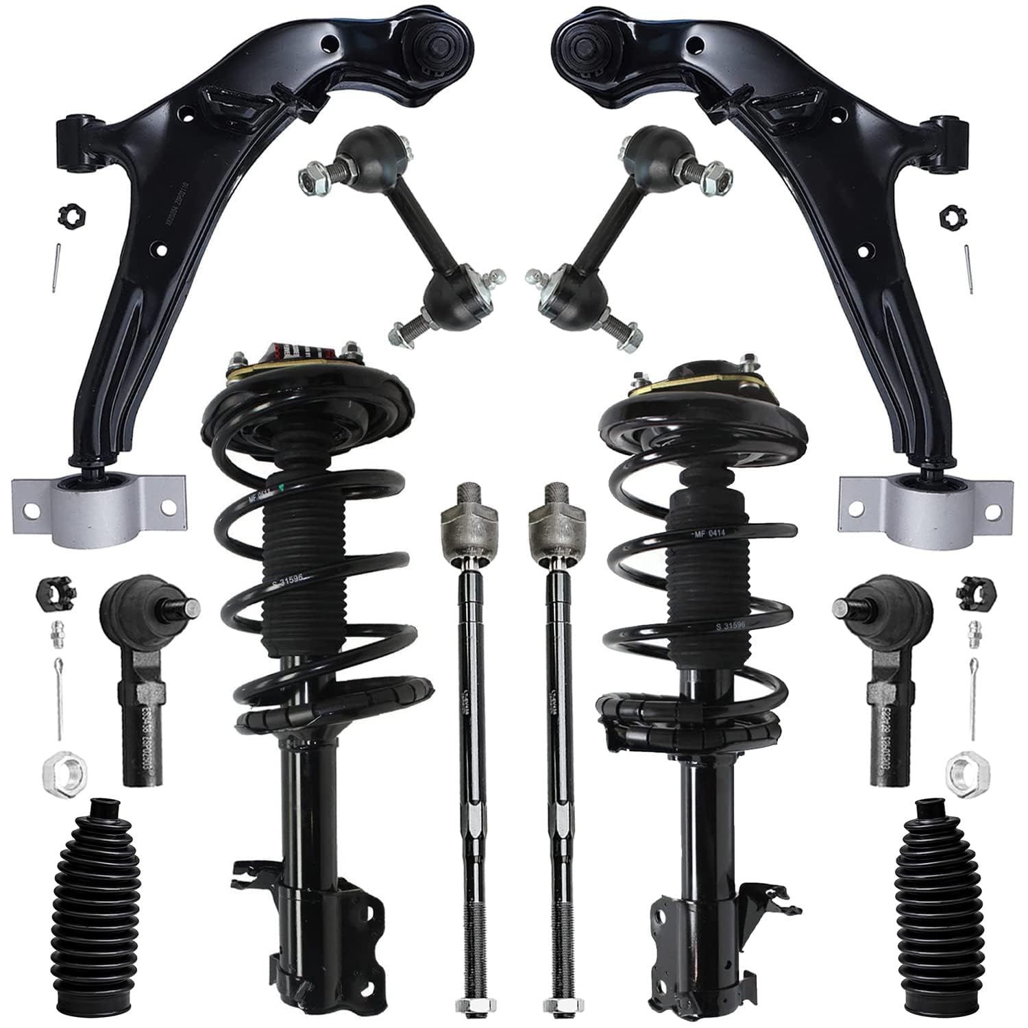 Detroit Axle - 12pc Front End Kit for 2000-2001 Nissan Maxima Infiniti I30