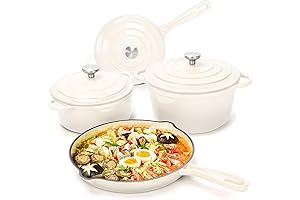Hisencn 7-Piece Enameled Cast Iron Cookware Set: Your Kitchen's Culinary Haven