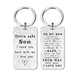 CPLJW Son Keychain Gifts - Gifts for Son from Mom Dad - Teen Boy Adult Birthday Fathers Day Graduation Gift Ideas