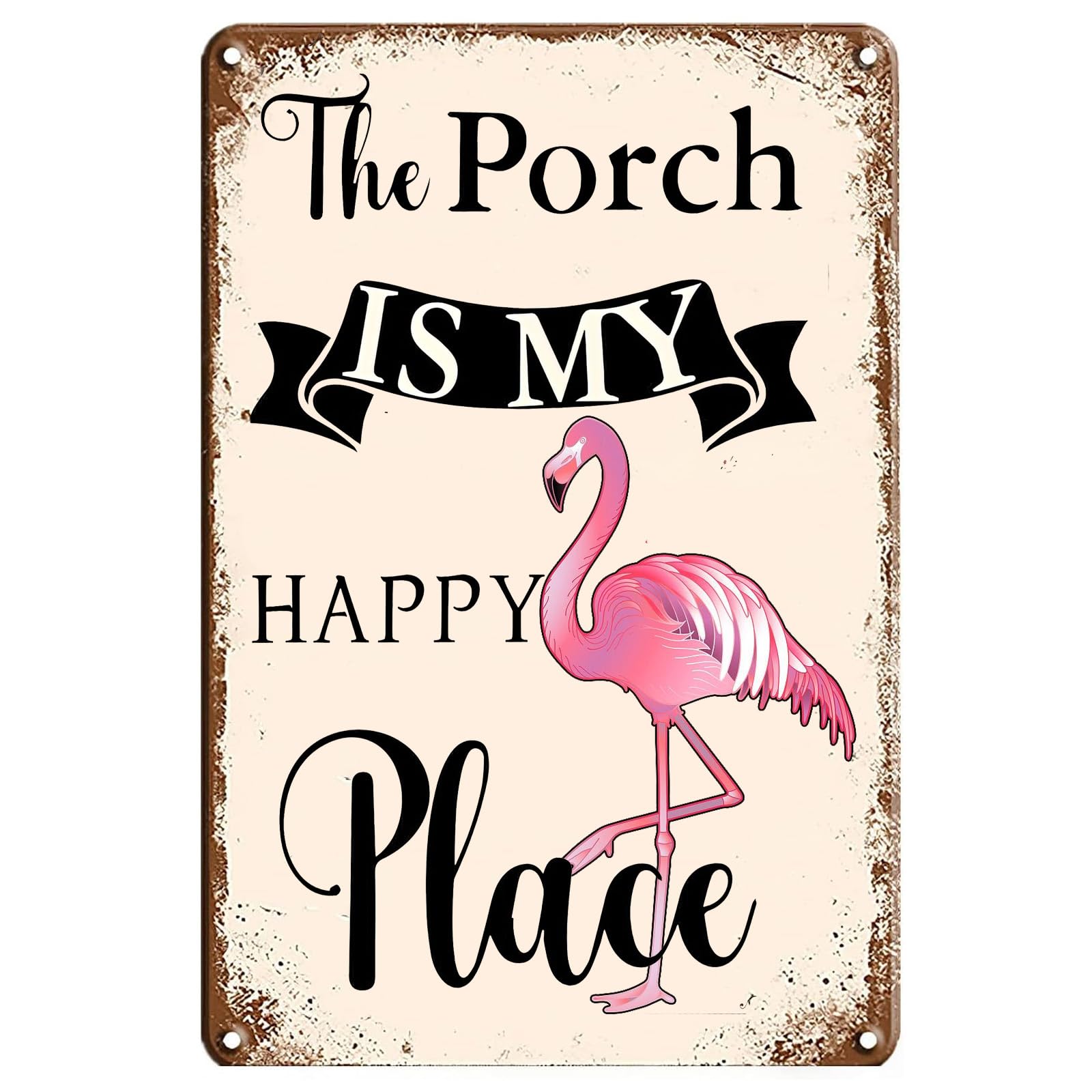 Leisure Porch Mood Vintage Metal Sign Relaxing Daily Attitude Wall Decor Tin Plaque for Home Coffee Shop Rest Area 8x12 Inch