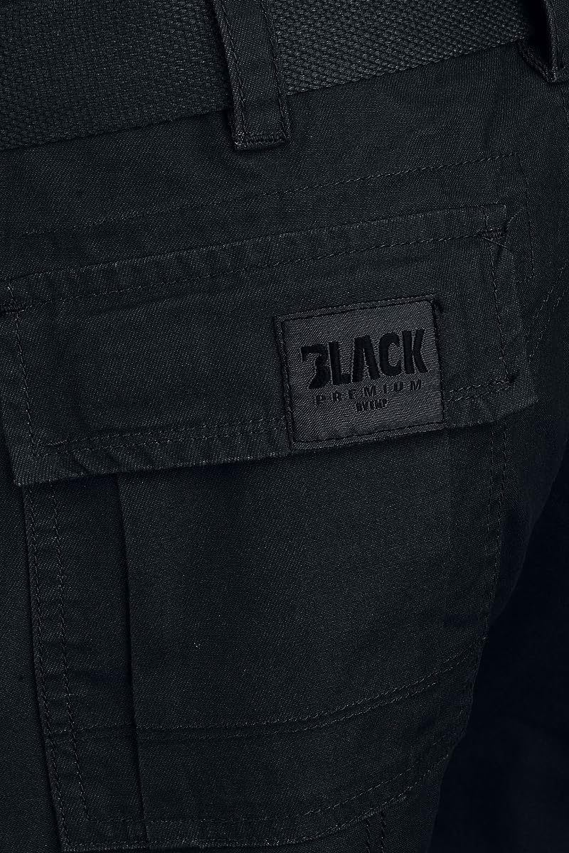Black Premium by EMP Hombre Pantalones Cargo Negros