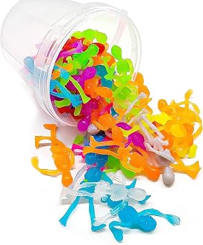 Anti Stress Skeleton Model Figures Elastic Toys Thawing Fidget Squeeze Mini Skull Parody Gadgets Party Supplies 50pcs Fidget Toys for Girls Adults Anxiety Boys Stress Relief
