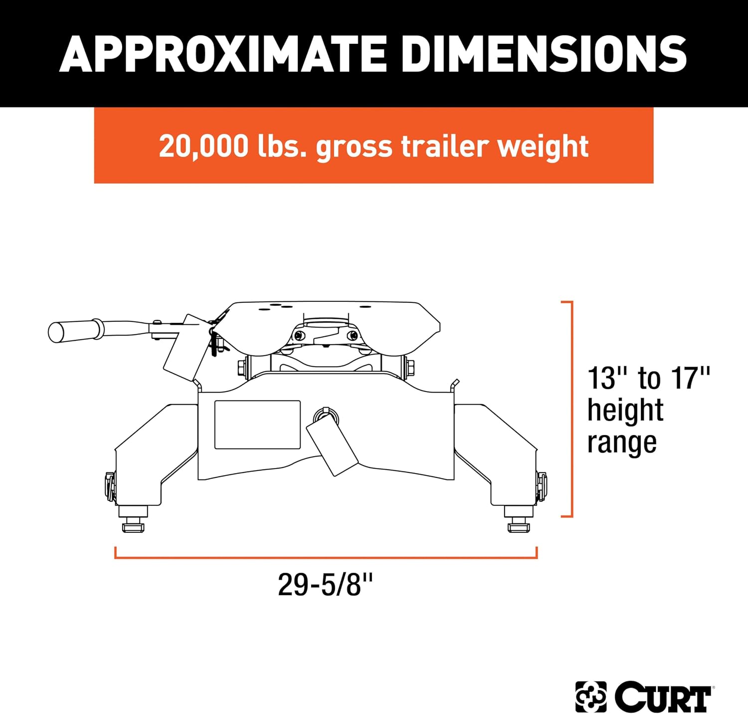 A20 5th Wheel Hitch, Compatible with Select Silverado, Sierra 2500, 3500 HD, 8' Bed Puck System