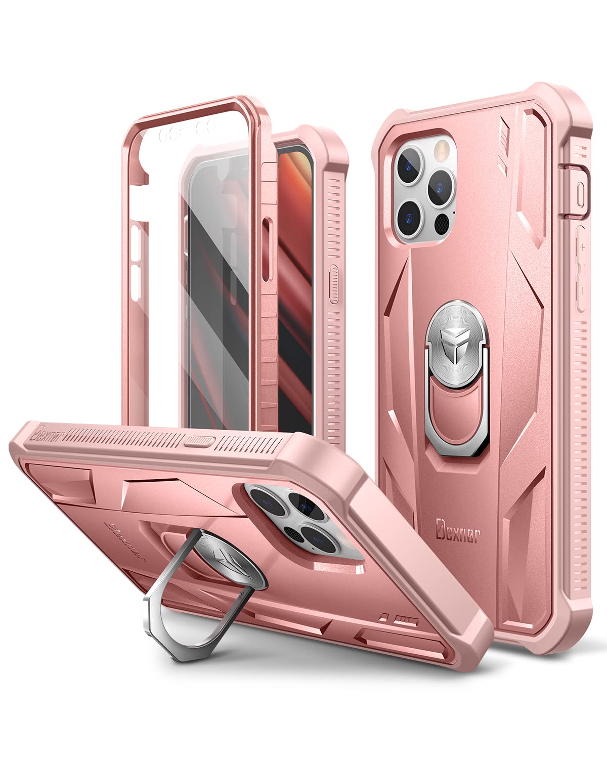 Dexnor For IPhone 14 Case For IPhone 13 Case 6.1 Inch, [Built In Screen Protector And Kickstand] Heavy Duty Military Grade Protection Shockproof Protective Cover For IPhone 13/iPhone 14, Sierra Blue